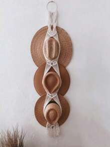 1 件波西米亚风格流苏悬挂编织帽架，壁挂式帽架，流苏装饰，墙壁装饰，房间装饰，家庭走廊/卧室储物收纳盒，家居装饰，房间装饰，墙壁装饰礼物，生日，毕业