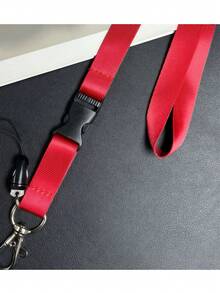 1pc Black Neck Breakaway Lanyard For ID Badge Holder, Keys,Keychain,Teacher Lanyard For Women Girls, Phone Lanyard With Quick Release Buckle For ID Card, Wallet. Casual Car Accessories Bag Charm School Cute Goth Y2k - Black - View 8