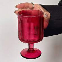 6pcs/4pcs/2pcs/1pc High-Quality Heat-Resistant Glass Cup, Ruby Red Stemware, Suitable For Home Daily Use, Birthday Party, Formal Banquet, KTV, Can Hold Tea, Beverage, Coffee And More