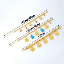 21k Gold Plated Coin Bracelet, Middle Eastern Muslim Style Fashion Pendant Bangle, Vintage Jewelry For Dubai Women Wedding Party - Pendant Bracelet - View 11