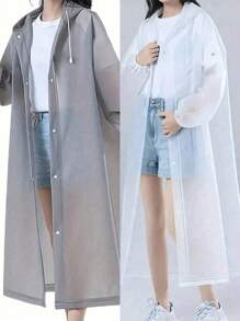 1/2 buc. Pelerină de ploaie cu glugă, impermeabilă, cu mânecă lungă, rezistentă la vânt, uscare rapidă, ideală pentru ciclism și aventuri în aer liber, pliabilă, portabilă, pentru drumeții în aer liber, călătorii, pescuit, alpinism, pentru ciclism și aventuri în aer liber - design pliabil, portabil, îngroșat - accesorii de călătorie în stil casual