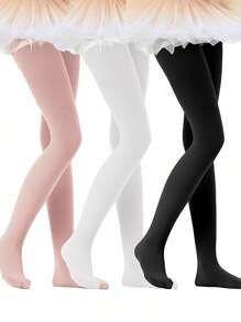 1 Pair Girls Velvet Soft Solid Color Leggings Leggings - Teen Ballet And Casual Wear Leggings, Stretchy And Comfortable, Teen Dance Wear |Smooth Appearance Bottom Pants |Spandex Fabric Pantyhose, Girls Bottom Pants - Multicolor - View 21