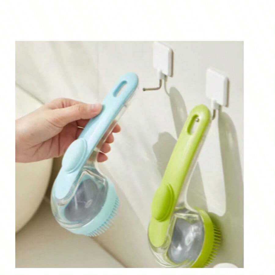 Soft Silicone Pet Bathing Brush Cat Massage Brush Pet Grooming Comb For Cats Dogs Long Handle Dog Cleaning Brush Pet Supplies