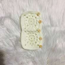 onEternal Handmade Crochet Puff Steering Wheel Cover And Seatbelt Cover Car Decor Set