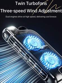 Ventilador veicular alimentado por USB, 3 velocidades de vento, mantém você fresco durante viagens longas e congestionamentos, design com para fixação segura.