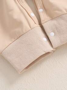 1st Birthday Outfit Baby Boy Girl Jumpsuit Cute Embroidery Long Sleeve Romper Bodysuit One Year Old Birthday Clothes - Màu Khaki - Xem 5