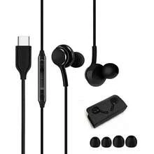 2PCS/1pc USB C In Ear Wired Headset Black,Type C Stereo Wired Earphone Headphones,Type-C Connector In Ear Wired Earphones Compatible With Samsung Galaxy S25/S24/S23/S22/S21/S20,Braided Line With Microphone And Volume Remote Stereo Wired Earbuds Earphone - Black - View 8