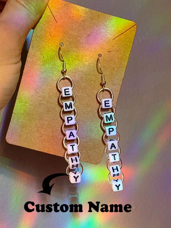 Personalized Creative Letter Custom Name Earring String Warrings DIY Wxclusive Name Design Christmas Halloween Gift Jewelry Exclusive Name Design