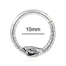 1 Pc 16G Septum Rings Hypoallergenic 316L Stainless Steel Snake Daith Piercing Jewelry Cartilage Earrings For Women