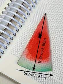 1 件透明 PVC 书签 - 西瓜、柠檬和苹果切片设计，有趣而独特的书籍页面标记，办公用品，书页标记 | 俏皮设计 | PVC 材料，用于学校用品，返校