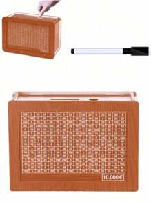 1 Salvadanaio in legno, Barattolo di risparmio in legno, Barattolo di risparmio in legno con contatore monete, Salvadanaio in legno adatto per ragazzi e ragazze, decorazione domestica creativa, divertente assemblaggio fai-da-te, coltivare l'abitudine al risparmio, regalo per gli amici (colore casuale), per forniture scolastiche, ritorno a scuola