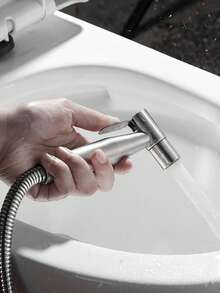 3件套不锈钢高压手持式冲洗喷头，便携式马桶冲水喷头，多功能浴室清洁喷雾套装，带软管和支架，方便浴室清洁、个人卫生和冲厕，时尚浴室配件，理想的浴室用品礼品 - 彩色 - 查看 11