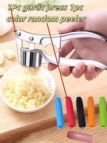 1个不锈钢蒜蓉压榨器，多功能蒜蓉压榨器，金属蒜蓉切碎器，可清洗蒜蓉刨丝器，厨房蒜蓉切碎器，姜汁榨汁器，蒜蓉压榨器，蒜蓉切碎器，金属蒜蓉压榨器，手动压蒜器，手持式姜蓉厨房工具，重型不锈钢蒜蓉压榨器和姜蓉刨丝器 - 多功能快拆式洗碗机厨房小工具（颜色/款式随机） - 彩色 - 查看 14