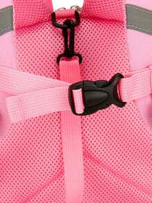 1PC Kindergarten Schoolbag Girls Primary And Middle School Class Preschool Cute Cartoon Schoolbag Lightweight Pony Pattern Burden Reduction Backpack With Rabbit Pendant Back-To-School Season - Pink - View 3