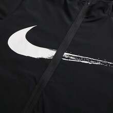 Nike 男士夹克 AS M NK DF FORM HD JKT GFX，休闲日常穿着，户外运动，旅行，舒适外套，HV0395-010 - 黑與白 - 查看 4