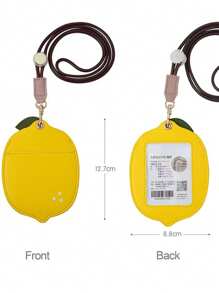 1 件创意卡夹，照片证件保护套，带双环挂绳带