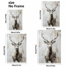 قطعة واحدة، لوحة فنية على قماش بتصميم رأس الغزال الأنيق، ديكور فني حديث بدون إطار، مناسب للمنزل والمكتب والغرفة والصالة والدراسة والحمام والبار، ديكور منزلي مثالي كهدية عطلة