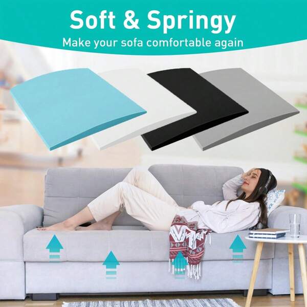 1pc 50x50x5cm High Density Curved Foam Sofa Pad Support Board, For Sagging Seat Cushion Sofa Pad Support, Sofa Pad Support Under, Grey