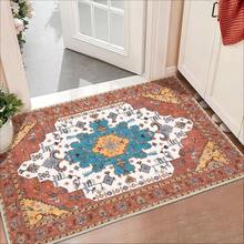 Runner Rug Hallways, 2'6x10' Washable Non Slip Kitchen Runner Rug, Long Boho Vintage Rust Hallway Stair Ultra Soft Print Floor Carpet Bedroom Bathroom Laundry Room, Home Decor - 復古橙 - 查看 7