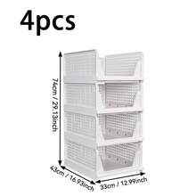 2pcs/4pcs/10pcs Foldable Drawer Type Clothing Storage Organizer, Large Capacity, Slide-Out Design, 43*33cm Opening, Max Load 5kg Per Unit, Suitable As Graduation Gift - White - View 14