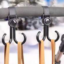 10pcs Rotary Dual Hooks For Electric Bicycle, Multifunctional No-Drill Hook And Loop Storage Hooks, Suitable For Electric Bike, Motorcycle, Bicycle For Women Storage Organizer Travel Holiday Essential Fall Decor Autumn Halloween