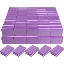 50/20/10 件黑色高密度泡沫块，粒度为 180/100，迷你方形化妆海绵缓冲器，用于美甲造型、抛光和平滑，适合家庭和美容院使用