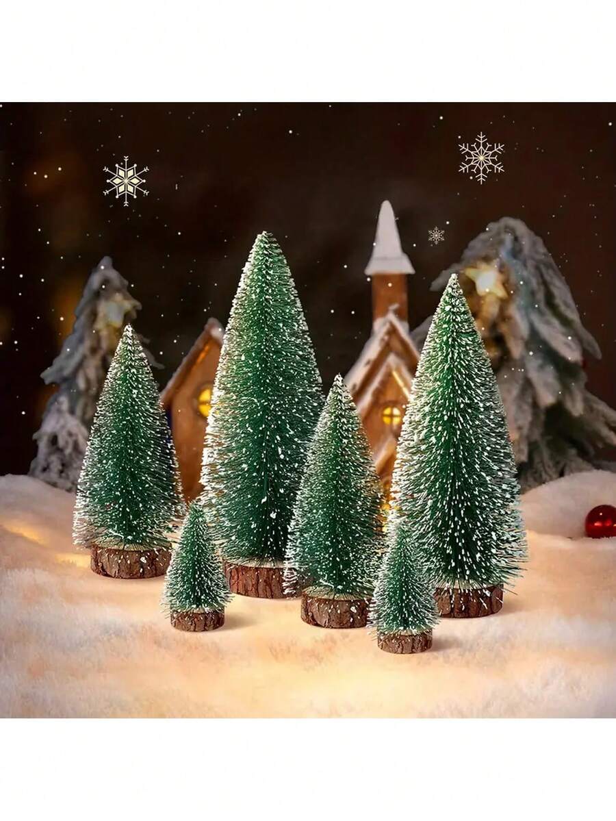 1/5pcs Mini Artificial Christmas Tree, Realistic Christmas Tree, Christmas Party Decor, Christmas Home Tabletop Crafts Home Decor Christmas Decorations Room Decor Winter Christmas Decorations Home Christmas Gifts Christmas Decor