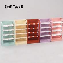 1pc Mini Shelf, Flower Rack, Small Model, Dollhouse Furniture, DIY Simulation, Miniature Household Toy, Micro Flower Rack Display Stand, Miniature Kitchen Utensils, Cake Cabinet Toy, Mini Storage Rack, Simulated Kitchen Miniature Home Decor Accessories