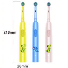 Cepillo de dientes eléctrico con 3 modos de limpieza, recargable con cerdas suaves limpiador de dientes para niños