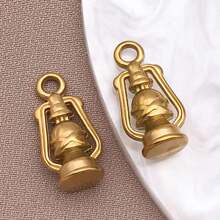 2 件不锈钢航海锚饰物金色灯塔帆船吊坠航海吊坠适用于 DIY 钥匙扣手链项链耳环制作