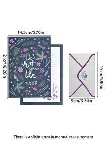 Bộ 6 phong bì và 12 tờ giấy viết có lót trang nhã, thích hợp cho văn phòng, nhà cửa và trường học. Phong bì họa tiết hoa và động vật dễ thương, khổ A5. Giấy lót trang nhã, phù hợp để viết thư, thiệp mời, thơ, đồ dùng văn phòng và học tập. Có nhiều kiểu dáng để lựa chọn. - Nhiều màu - Xem 3