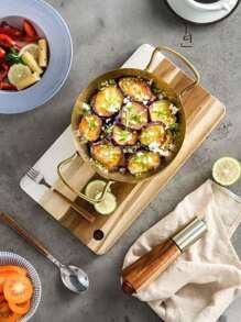 1pc Golden Hammered Stainless Steel Ramen Pot, Korean Instant Noodle Pot, Golden Hammered Hot Pot, Viral Dual-Ear Soup Pot, Seafood Pot, Extra Thick Stainless Steel Ramen Pot, Korean Instant Noodle Pot, Golden Hammered Hot Pot, Viral Dual-Ear Soup Pot, Seafood Pot - Golden - View 6