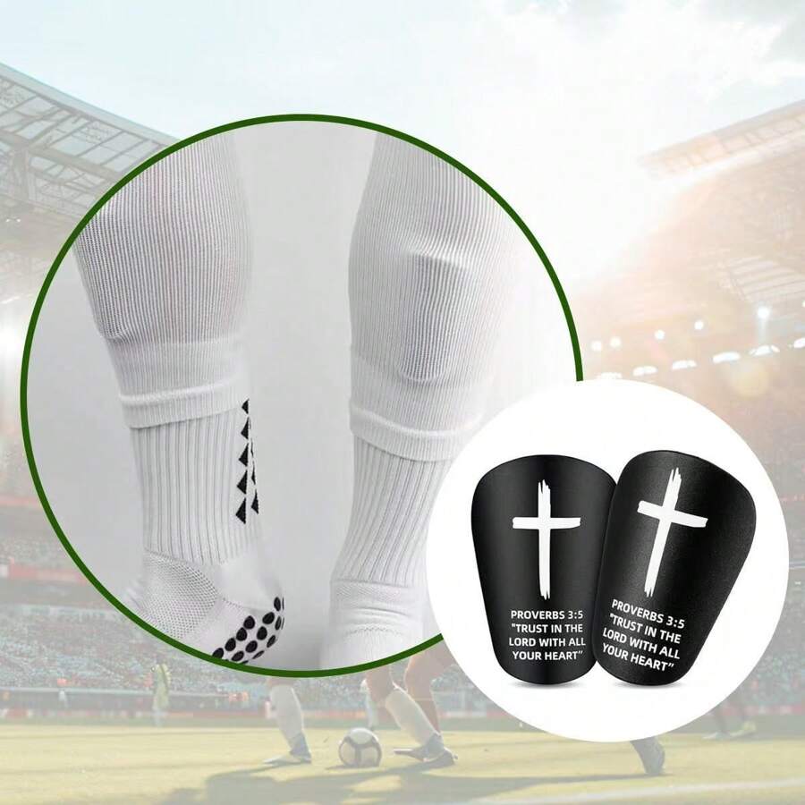 One Pair Of Ultra-Lightweight Football Shin Guards - Durable And Comfortable, Suitable For All Sports, Designed For Soccer, Basketball, And Yoga Training