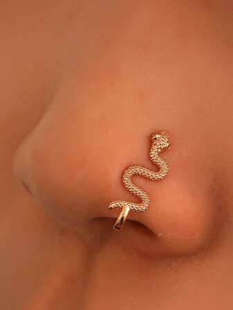1pc U-Shaped Snake Nose Clip, Fashionable Minimalist Personalized Nose Clip Accessory Without Piercing
