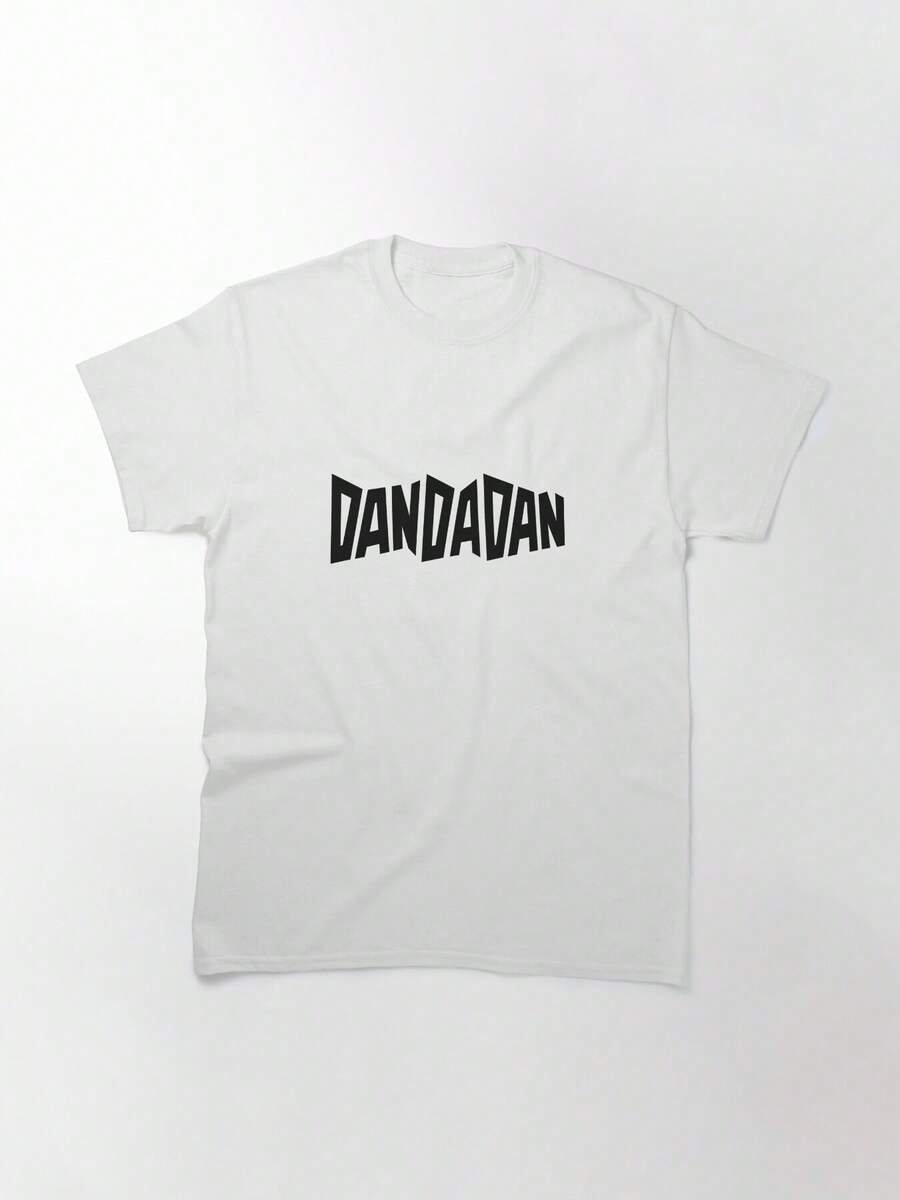 Premium Quality Cotton Tee, Dandadan Logo Classic T-Shirt Print, Unisex Design For All Outdoor Activities, Road Trips, And Daily Wear - 白色 - 查看 1