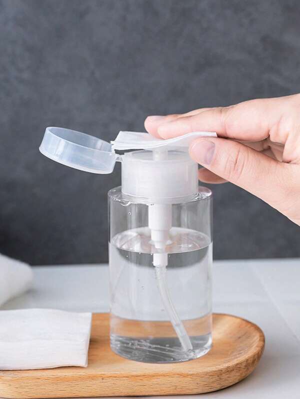6 Peças Frasco Recarregável de Esmalte de Unha com Pressão, Removedor de Maquiagem Transparente 100ml/150ml/180ml Recipiente de Líquido, Ferramenta de Maquiagem