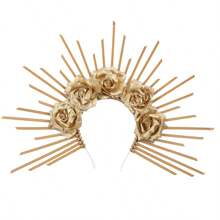 1pc Fantherin Mary Halo Crown Headband Goddess Zip Tie Spiked Halo Crown Halloween Costume Headpiece Headdress For Cosplay Party