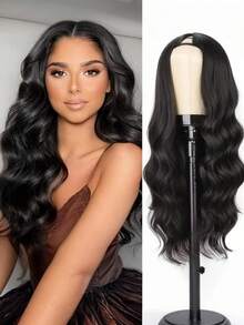 V Part Wigs Human Hair For Women Body Wave Wigs Human Hair Upgrade U Part Wigs No Glue No Leave Out 250 Density Brazilian Human Hair Beginner Friendly Natural Color 40inch - Natural Black - View 6