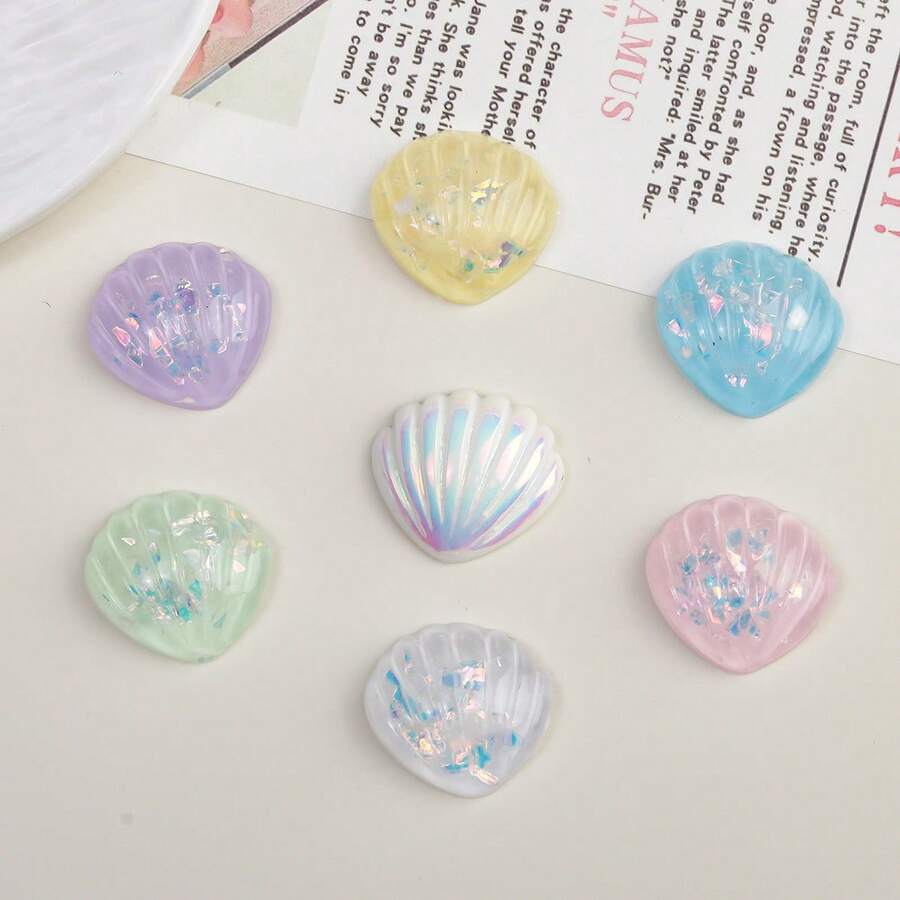 15 个贝壳形图钉，软木板贝壳装饰图钉，适用于学校、办公室、公告板、地图、照片墙、备忘板、学校用品、返校