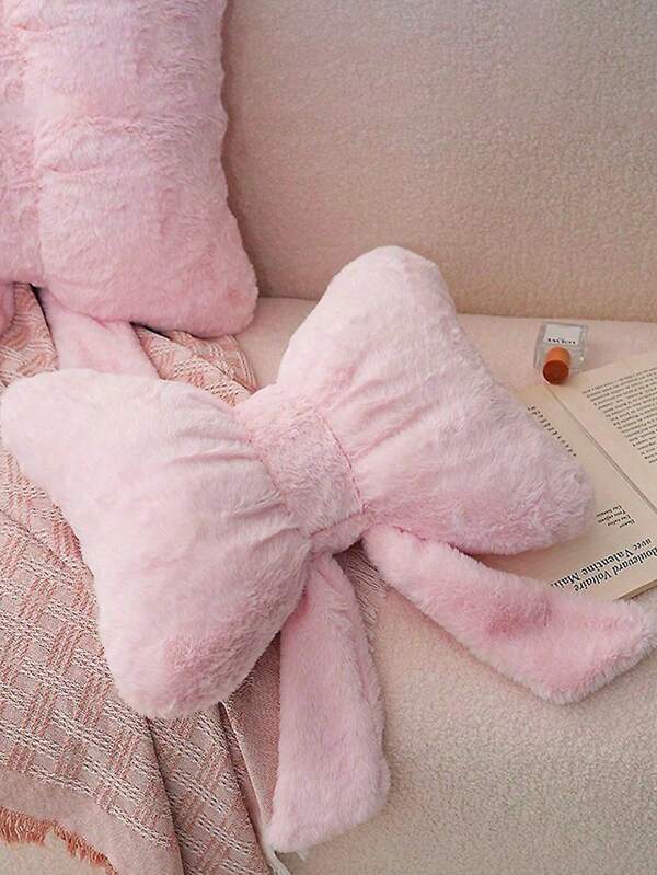Christmas Decorative Bow Pillow, Soft And Cute Bow Accent Pillow, Suitable For Bed, Sofa, And Bedroom, Four Essential Home Decor Pillows, Birthday Gift, Christmas Decoration, Perfect Gift For Family And Friends At Weddings