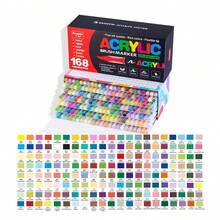 广纳 288/240/168 色软头丙烯马克笔套装，直接供墨系统，覆盖力强，笔尖灵活柔软，速干，绘画艺术用品，艺术家必备水彩笔套装，万圣节、圣诞节送给朋友的礼物 - 彩色 - 查看 15