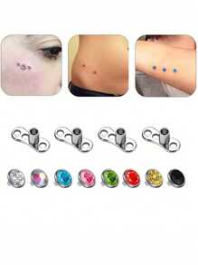 12pcs/Set Fashion Stainless Steel Body Piercing Jewelry For Women Men
