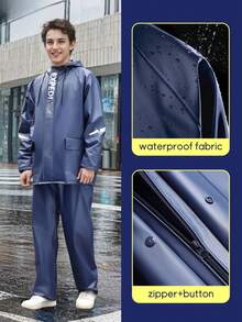 男士摩托车雨衣骑行男防暴雨套装外套防水雨衣 - 彩色 - 查看 10