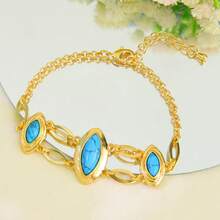 21k Gold Plated Coin Bracelet, Middle Eastern Muslim Style Fashion Pendant Bangle, Vintage Jewelry For Dubai Women Wedding Party - Pendant Bracelet - View 10