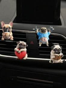 1/2/4 件可爱腊肠犬汽车出风口香氛夹装饰，2D 亚克力扁平小狗装饰（含香氛垫）