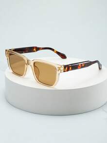 1 件男士复古方形大框高品质个性化街头风格时尚太阳镜，适合驾驶、旅行、度假、休闲日常佩戴 - 5pcS組合裝 - 查看 4