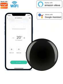 TUYA WiFi Smart IR Remote Controller Smart Home Universal Remote Blaster,One For All Control AC TV DVD CD AUD SAT Etc,Compatible With Alexa And Assistant,Smart Life APP,No Hub Required - Black - View 2