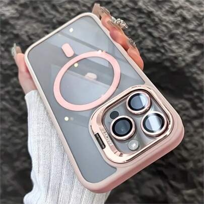 Magnetic Camera Lens Protector Flip Stand Phone Case Compatible With IPhone 15 11 12 13 14 16 Pro Max
