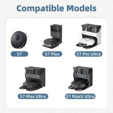 Replacement Parts Compatible With Roborock S7 / S7 Plus / S7 Max / S7 MaxV / S7 Max Ultra / S7 MaxV Ultra / S7 Pro Ultra Vacuum Cleaner Accessories, 1 Main Brush, 4 Side Brushes, 2 Filters, 2mop Cloths - Blue - View 3