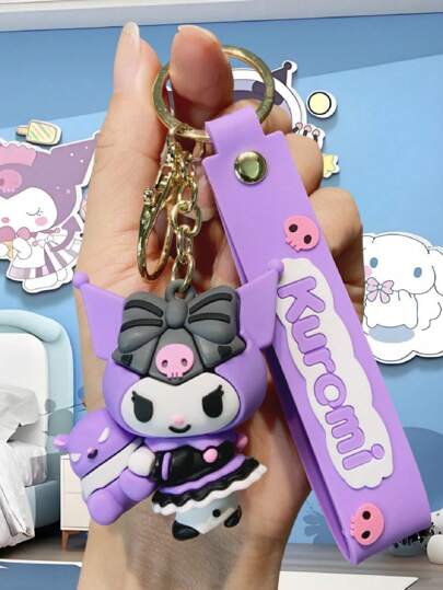 Sanrio Sanrio 1pc-Kuromi Keychain Pendant / Suitable For Various Bag Pendants, Key Pendants, School Bag Pendants,(Some Parts May Be Random), Holiday Necessities, Autumn, Thanksgiving, Halloween, Christmas, Carnival, National Day, Autumn, Independence Day